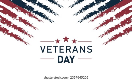 Flag background design for Veterans Day celebration in grunge style