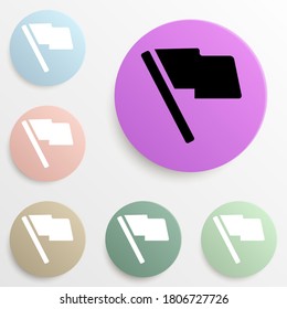 flag badge color set. Simple glyph, flat vector of web icons for ui and ux, website or mobile application