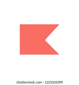 flag, badge icon. Element of material arrow symbol icon for mobile concept and web apps. Color flag, badge icon can be used for web and mobile