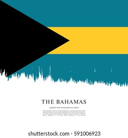 Flag of The Bahamas, brush stroke background