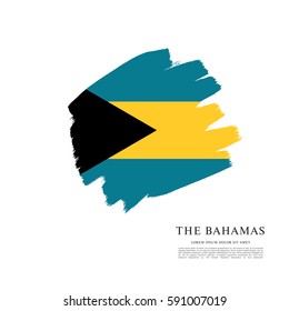 Flag of The Bahamas, brush stroke background