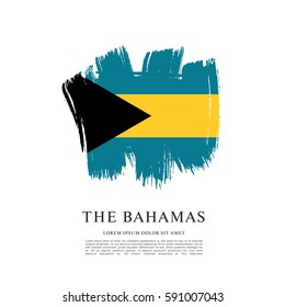 Flag of The Bahamas, brush stroke background