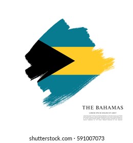 Flag of The Bahamas, brush stroke background