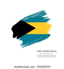 Flag of The Bahamas, brush stroke background