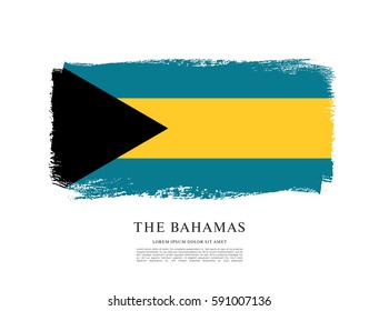 Flag of The Bahamas, brush stroke background