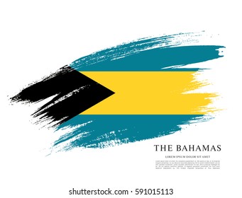 Flag of The Bahamas, brush stroke background