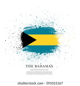 Flag of The Bahamas, brush stroke background