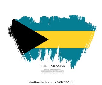 Flag of The Bahamas, brush stroke background