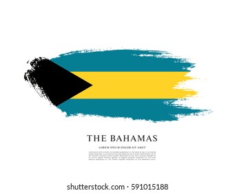Flag of The Bahamas, brush stroke background