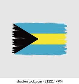 Bandera de Bahamas con estilo de pincel