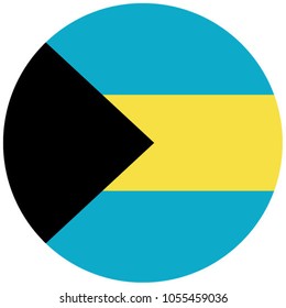 Flag of Bahamas in circle