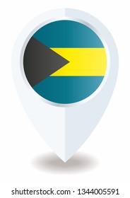 Flag of the Bahamas, Commonwealth of The Bahamas. 