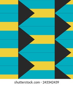 Flag Bahamas texture vector illustration 