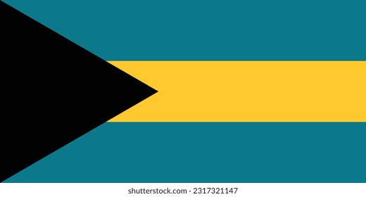 Bandera de Bahamas - Ilustración vectorial.