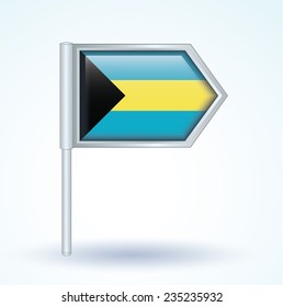 Flag of Bahamas, vector illustration