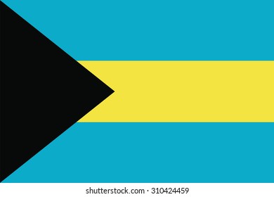 Flag of Bahamas. Vector illustration.
