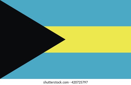 Flag of Bahamas. Vector illustration