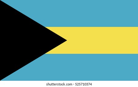 Flag of Bahamas vector illustration