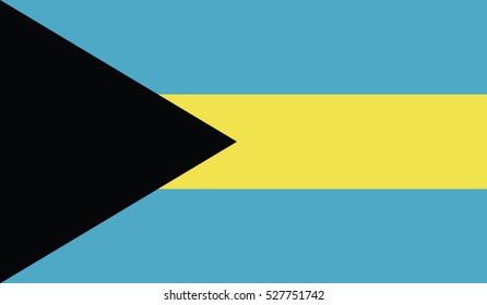 Flag of Bahamas vector illustration