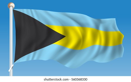 Flag of Bahamas - vector illustration
