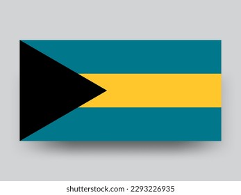 Flag of Bahamas vector illustration badge and banner template 