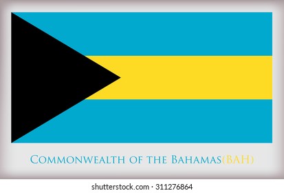 Flag of Bahamas.Bahamas flag vector.