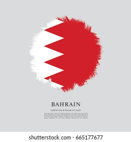 Flag of Bahrain, brush stroke background