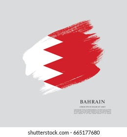 Flag of Bahrain, brush stroke background