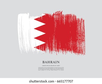Flag of Bahrain, brush stroke background