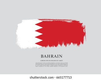 Flag of Bahrain, brush stroke background