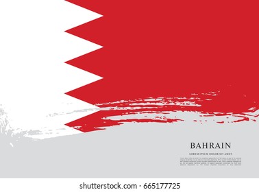 Flag of Bahrain, brush stroke background
