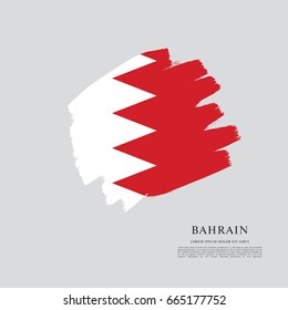 Flag of Bahrain, brush stroke background