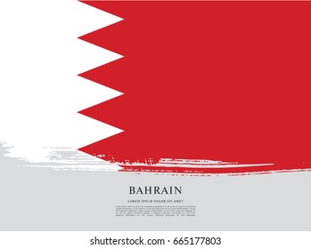 Flag of Bahrain, brush stroke background
