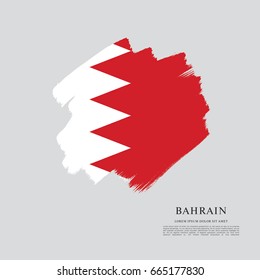 Flag of Bahrain, brush stroke background