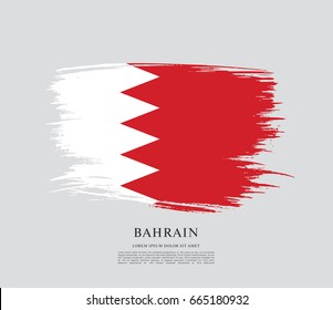 Flag of Bahrain, brush stroke background