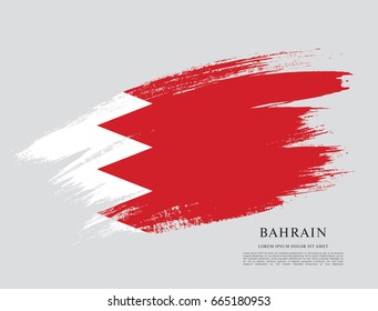 Flag of Bahrain, brush stroke background