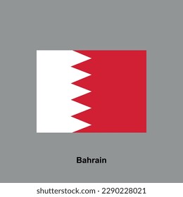 Flagge von Bahrain, einzelne Vektorgrafik