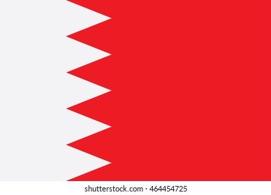 Flag Bahrain  isolated vector in official colors and proportion Correctly
