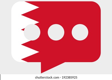 The flag of Bahrain in a messaging bubble