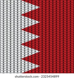 Flag of Bahrain on a braided rop.