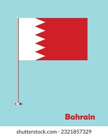 Flag of Bahrain, Table Flag of Bahrain, Vector Illustration.