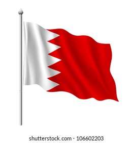Flag of Bahrain, vector illustration