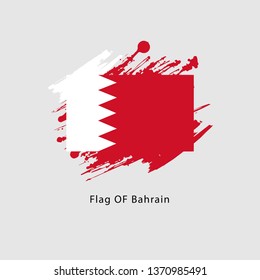FLAG OF BAHRAIN VECTOR ILLUSTRATION