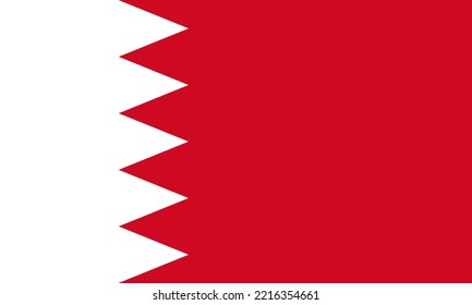 Bandera de Bahréin. Ilustración del vector 