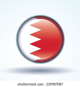  Flag of Bahrain, vector illustration