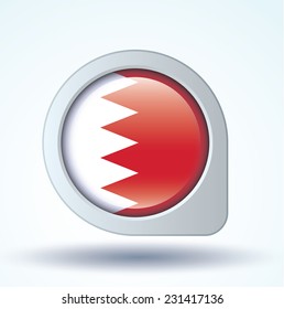  Flag of Bahrain, vector illustration