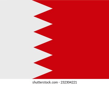 Flag of Bahrain vector illustration