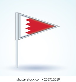 Flag of Bahrain, vector illustration