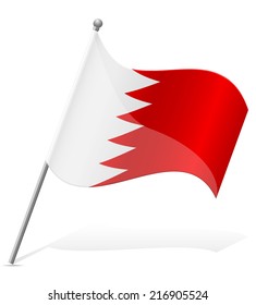 flag of Bahrain vector illustration isolated on white background