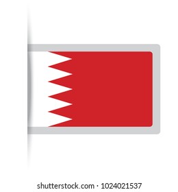 Flag of Bahrain. Vector illustration of a stylized flag.
The slit in the paper with shadows. isolated on white.